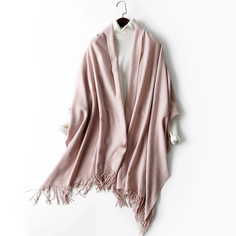 Women's Fashion Solid Color Artificial Wool Polyester Winter Scarves
