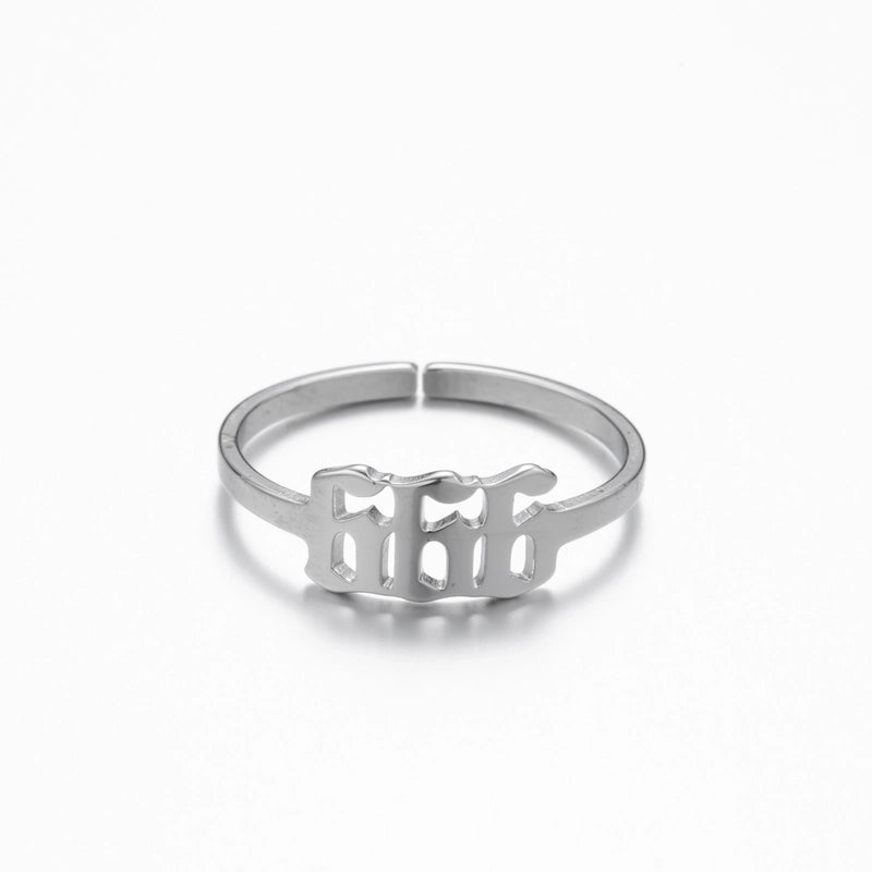 Fashion Number 201 Stainless Steel No Inlaid 18K Gold Plated Plating Open Ring