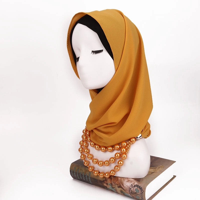 Women's Streetwear Solid Color Chiffon Patchwork Winter Scarves