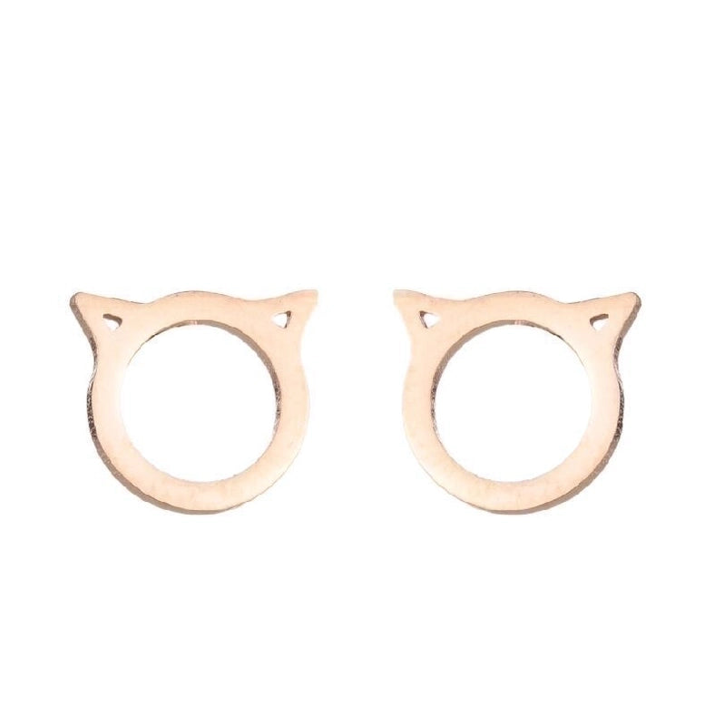 1 Pair Minimalist Animal Plating 304 Stainless Steel 18K Gold Plated Ear Studs