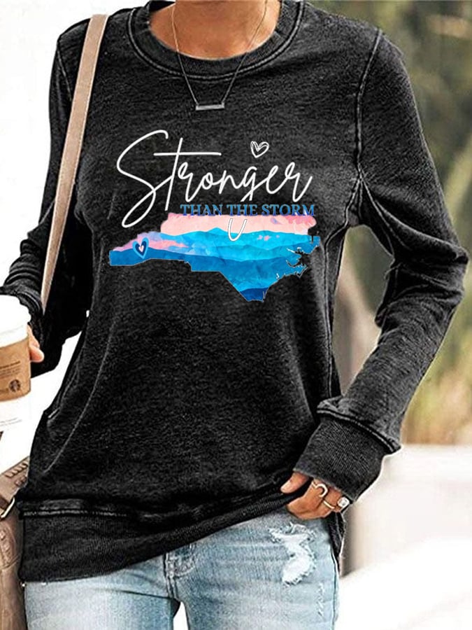 Women's Hurricane Helen Disaster Relief Printed Sweatshirt