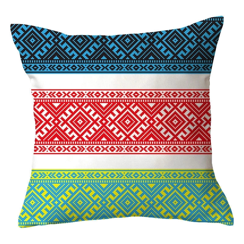 Casual Vacation Color Block Plush Pillow Cases