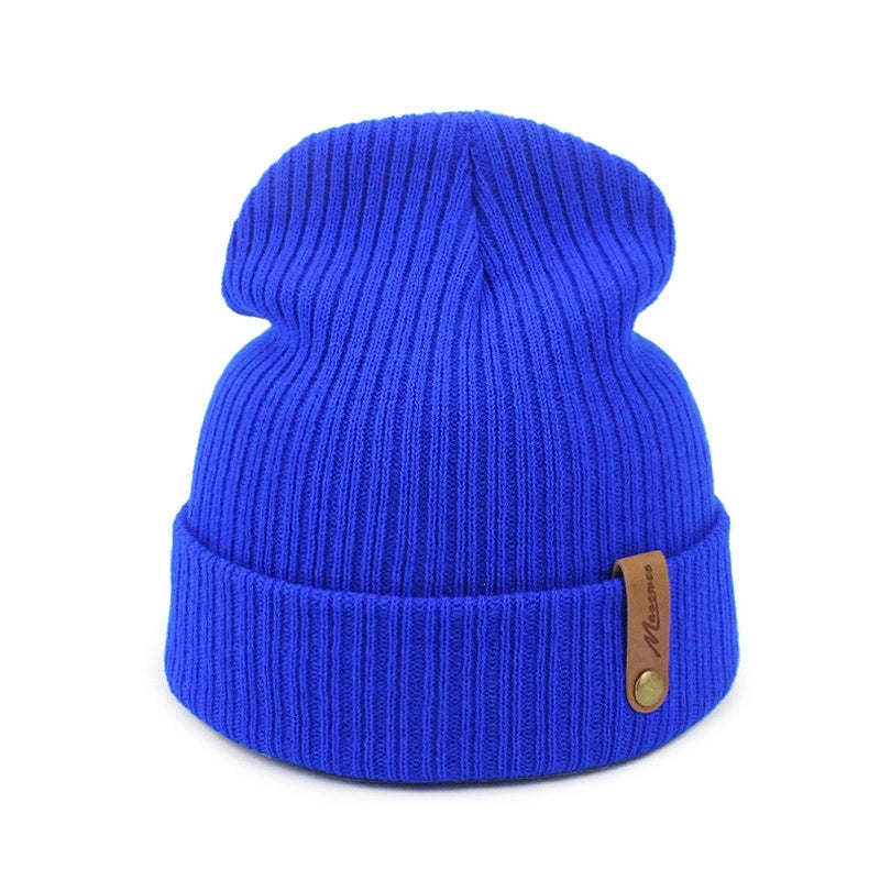 Hat Men's And Women's Autumn And Winter Knitted Wool Brimless Hat Pullover Hat Warm Fashion Adult Hat Hat