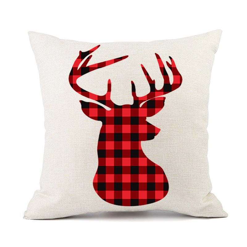 Christmas Casual Classical Vacation Snowflake Linen Pillow Cases Couch & Sofa Decor