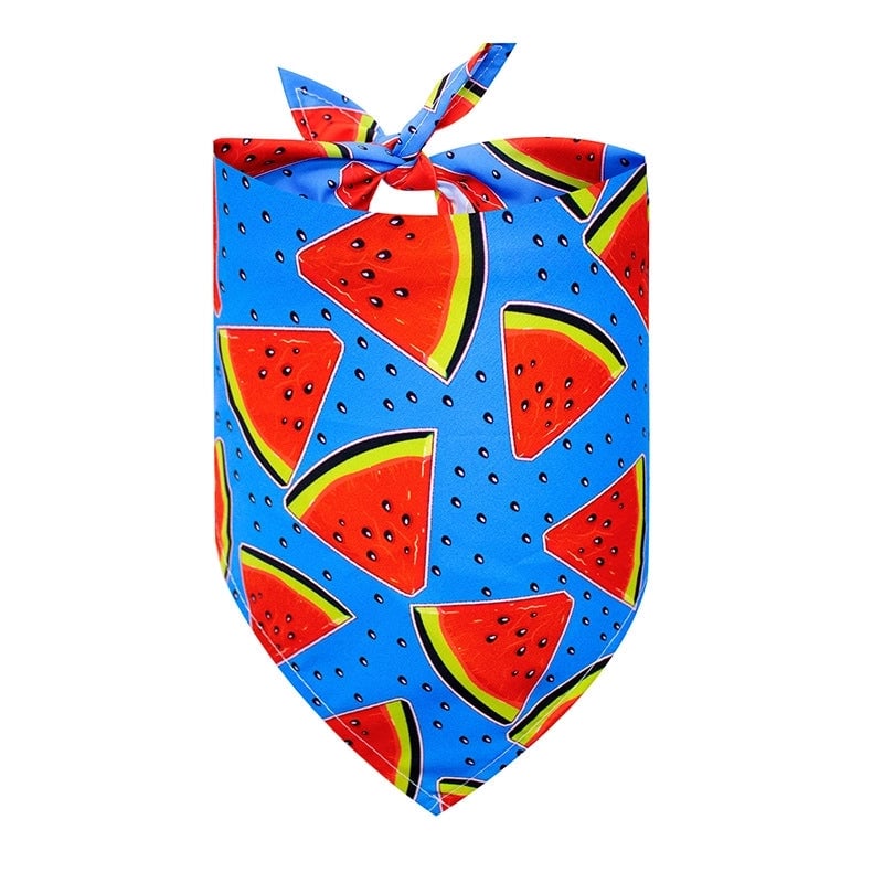 Pet Triangular Scarf Summer Fruit Series Dog Saliva Towel Large. Medium And Small Pets Bib Hot