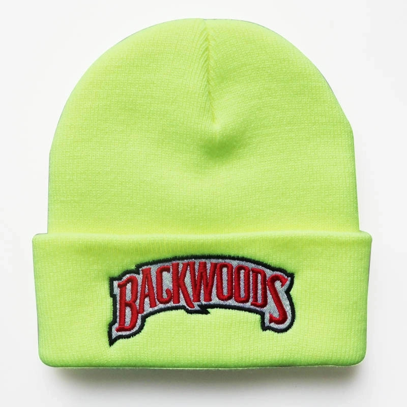 New Autumn And Winter Men's And Women's Warm Wool Hat BACKWOODS Letter Embroidery Men's And Women's Knitted Hat Pullover Hat