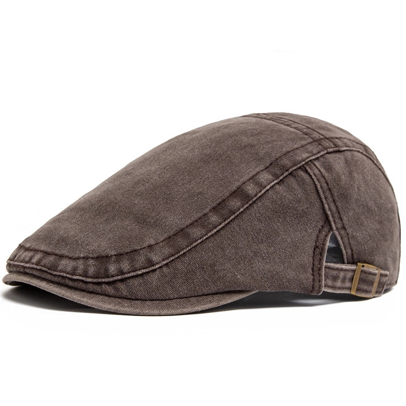 Unisex Retro Solid Color Curved Eaves Baseball Cap