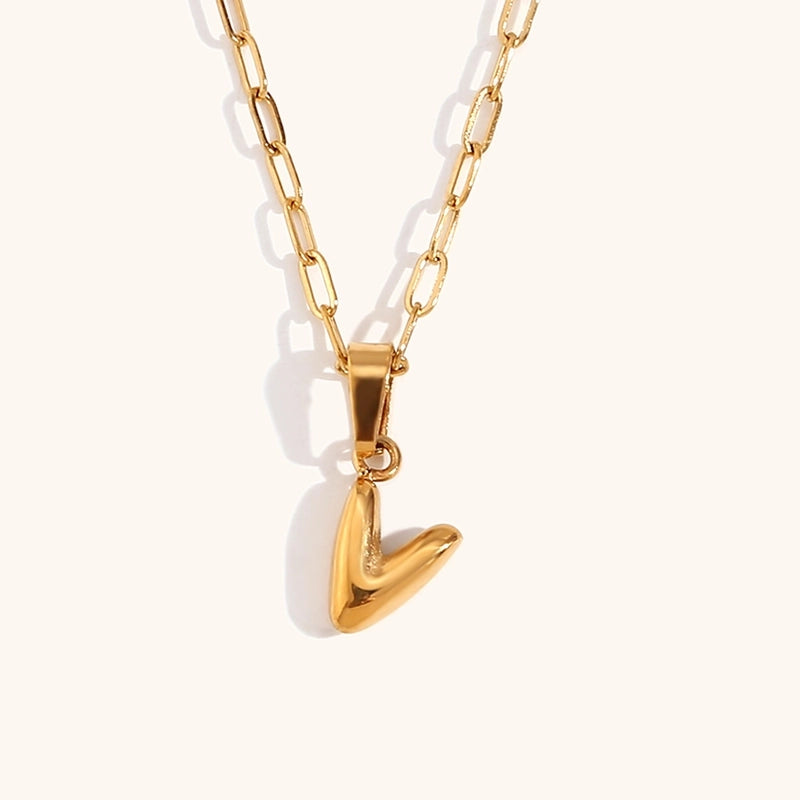 Minimalist Commute Letter Stainless Steel Titanium Steel Plating Gold Plated Pendant Necklace
