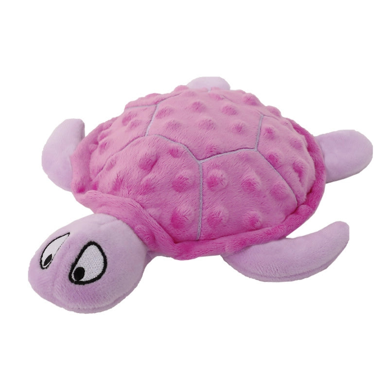 New Dog Vocal Toy Turtle 25cm Plush Turtle Companion Interactive Doll Pet Products Bite Resistant