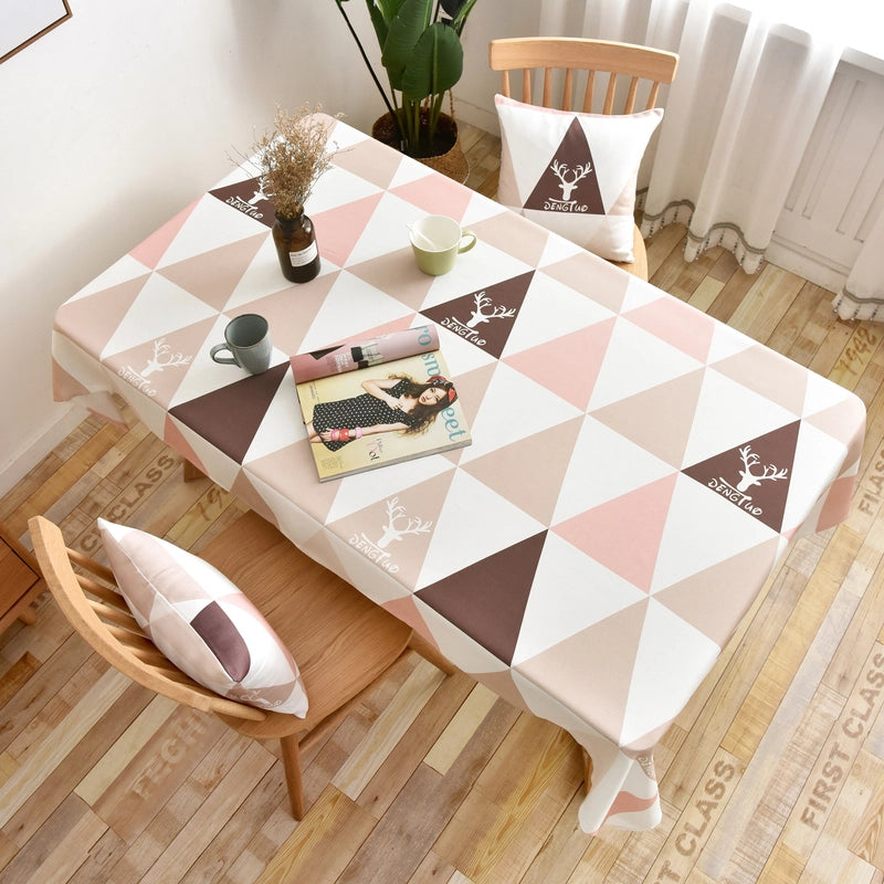Tablecloth Fabric Waterproof Lemon Printing Small Fresh Yellow  Internet Celebrity Table Mat Coffee Table Tablecloth