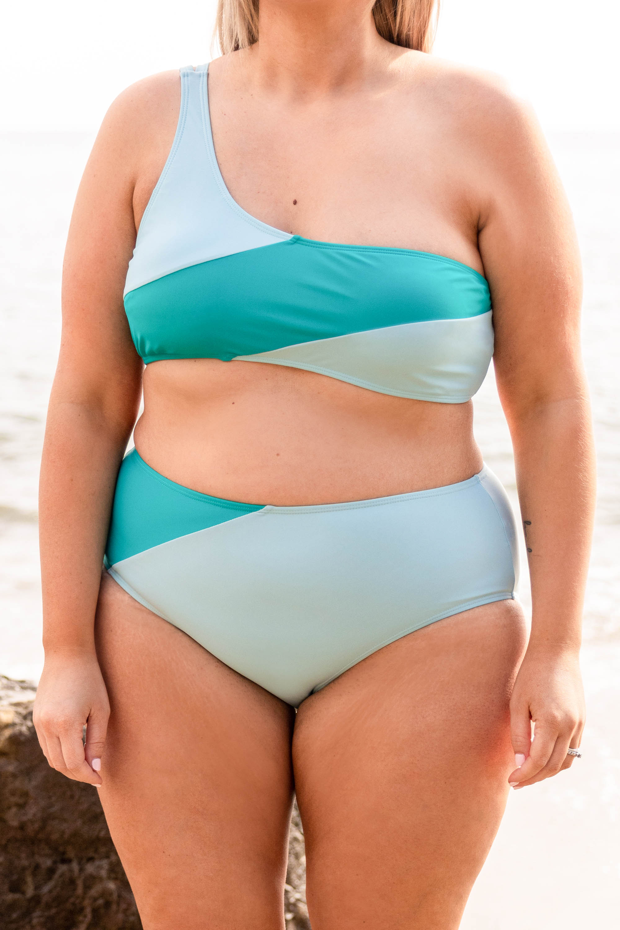 Love On The Horizon Swim Top. Mint