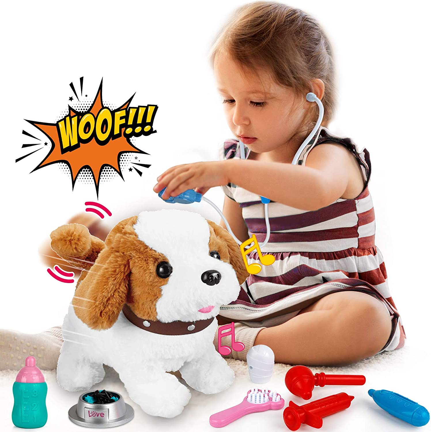 (🎁Hot Sale🎁)Plush Puppy Toy Electronic Interactive Pet Dog - BUY 2 FREE SHIPPING