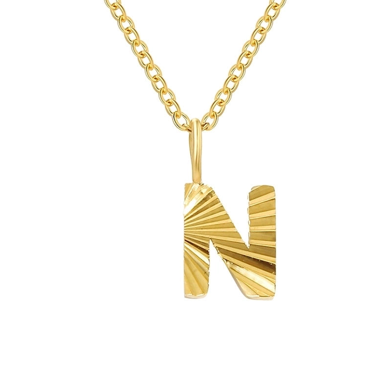 Minimalist Letter Stainless Steel Pendant Necklace In Bulk