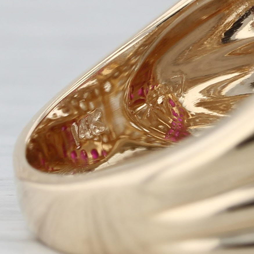2.75ctw Ruby Diamond Knot Ring 14k Yellow Gold Size 6.75 Cocktail