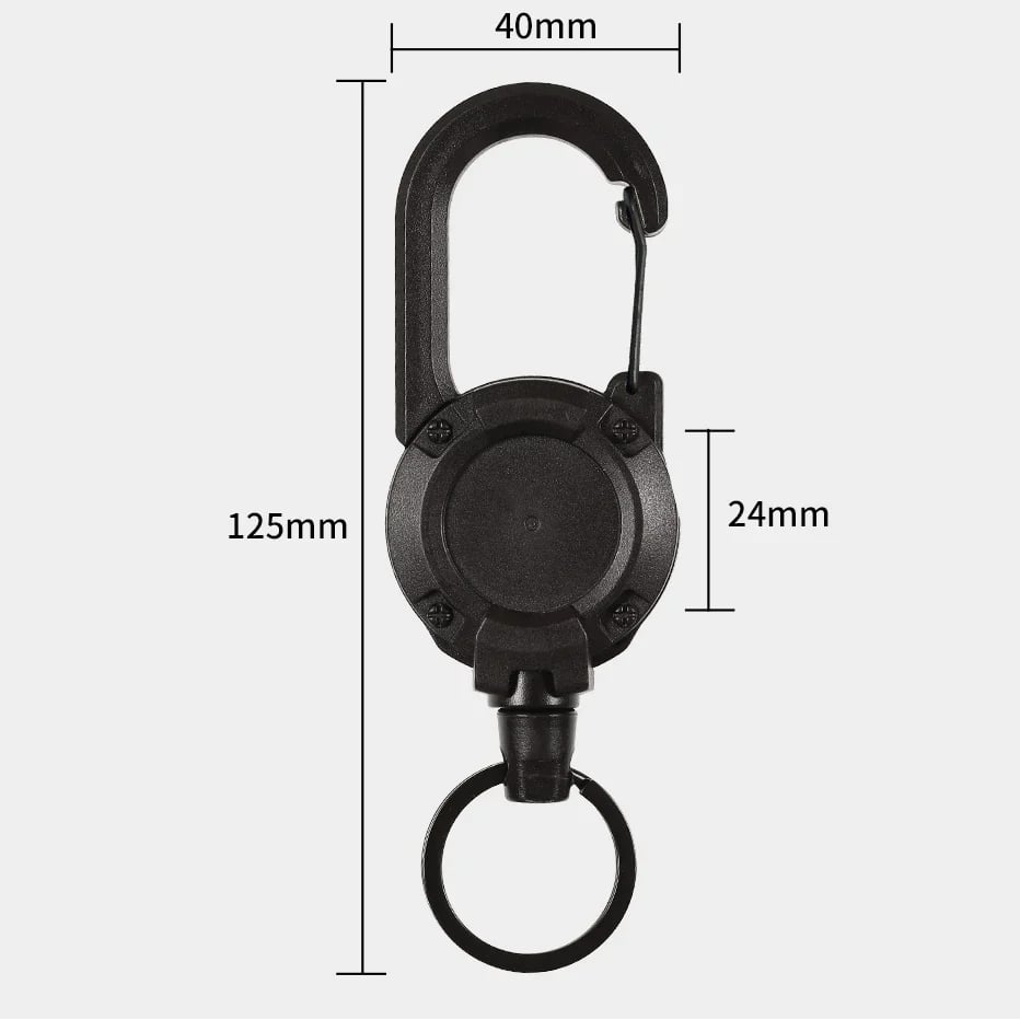 🔥Early Father's Day Hot Sale - Outdoor Automatic Retractable Nylon Rope Luya Anti-theft Tactical Keychain