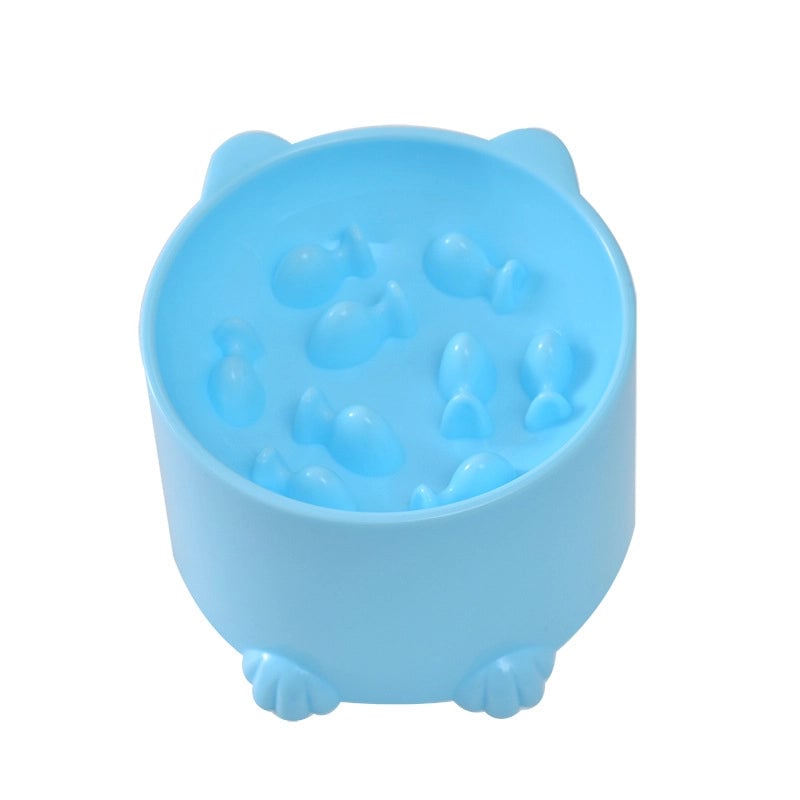 Haqi New  Cat Bowl Anti-choking Slow Bowl Cat And Dog Feeder Basin Cat Food Basin Anti-choking Pet Supplies