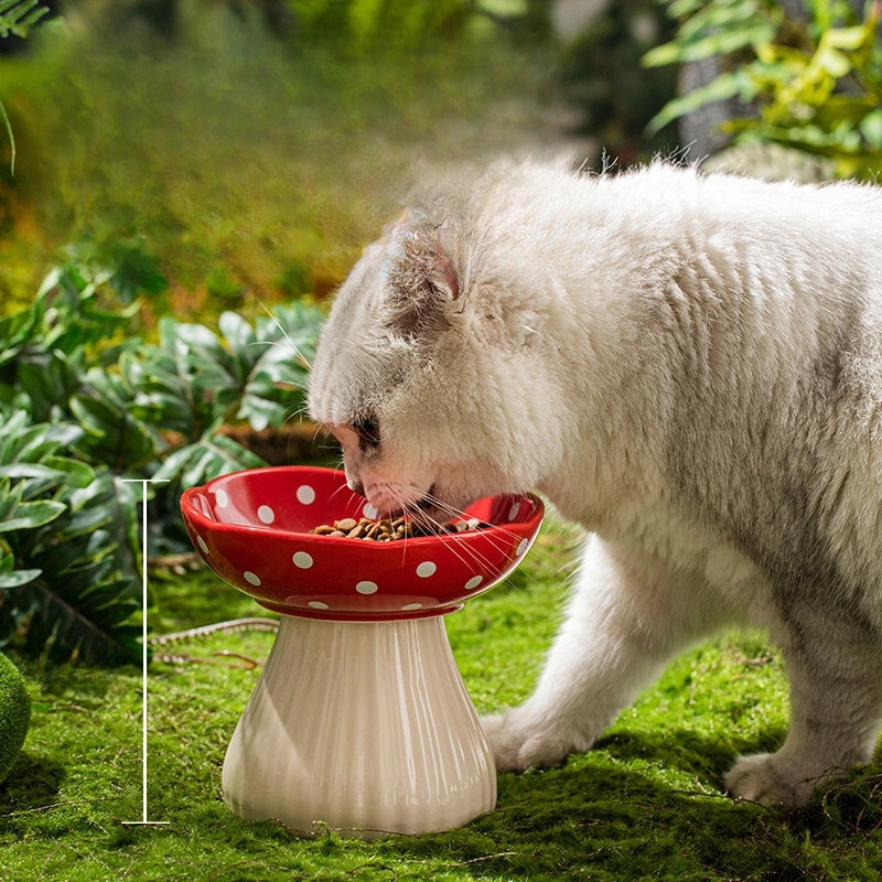 Cat Bowl Ceramic High Leg Protection Cervical Spine Anti-knock Pet Supplies Dog Rice Bowl Cat Food Basin Water Bowl Cat Food Bowl