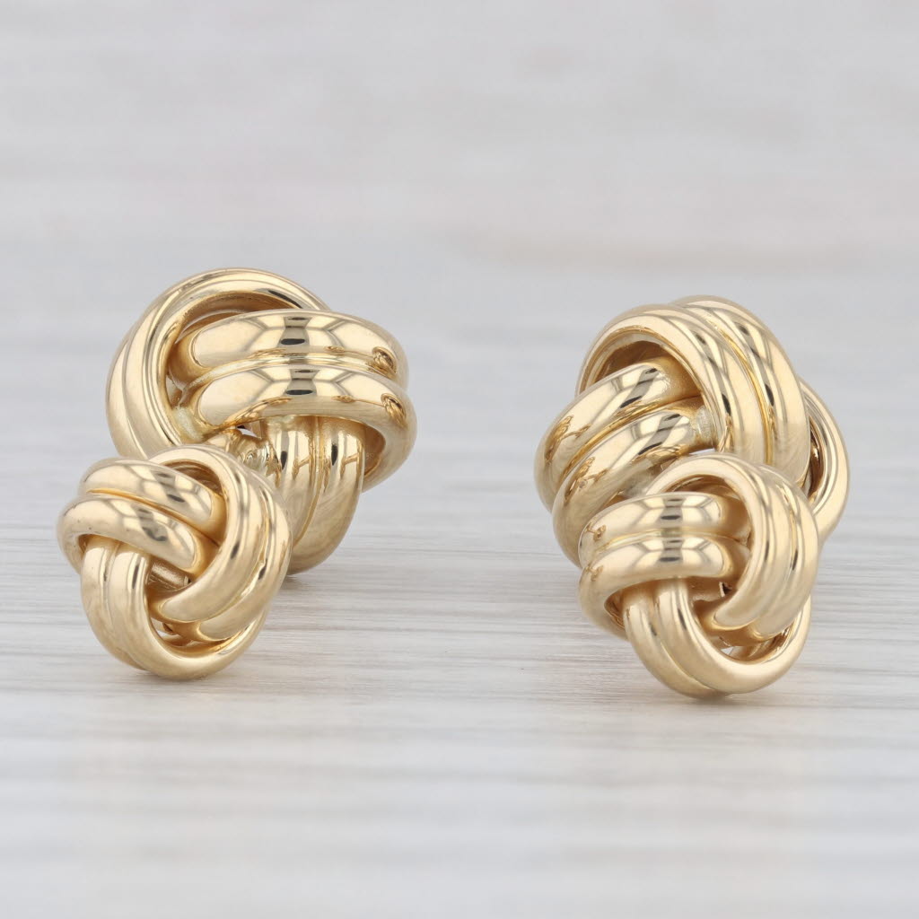 Knot Work Cufflinks 18k Yellow Gold Men's Suit Accessories