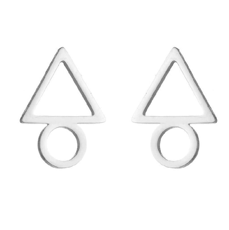 1 Pair Minimalist Sun Plating 304 Stainless Steel 18K Gold Plated Ear Studs