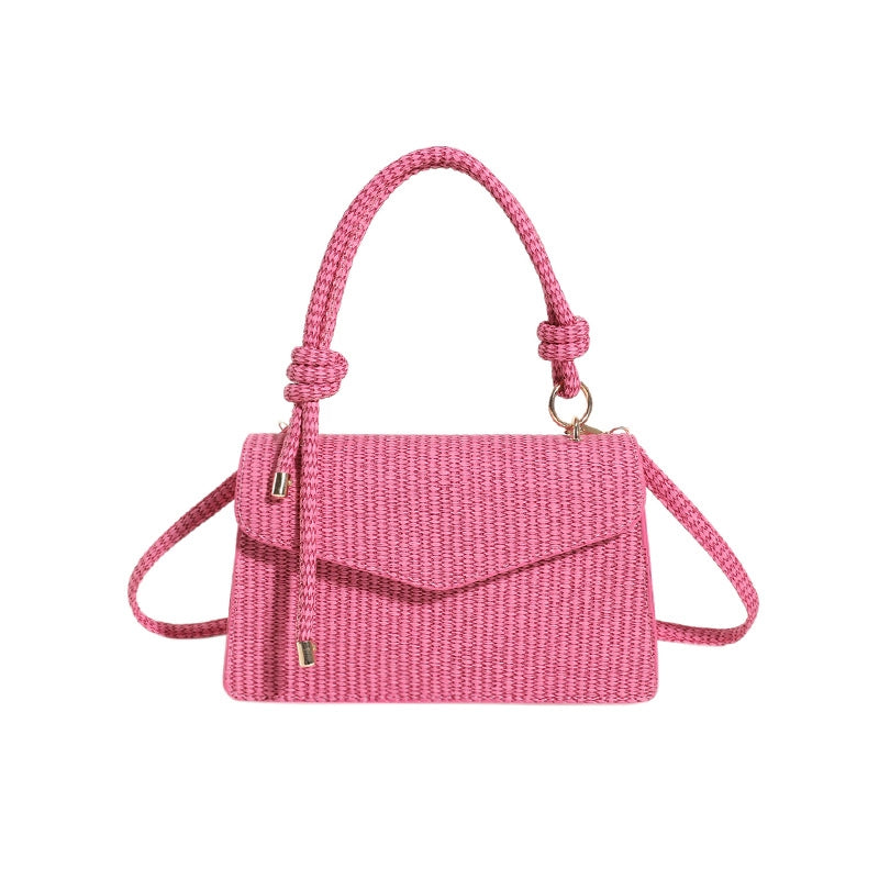 Women's Pu Leather Solid Color Basic Classic Style Square Magnetic Buckle Handbag Crossbody Bag Square Bag
