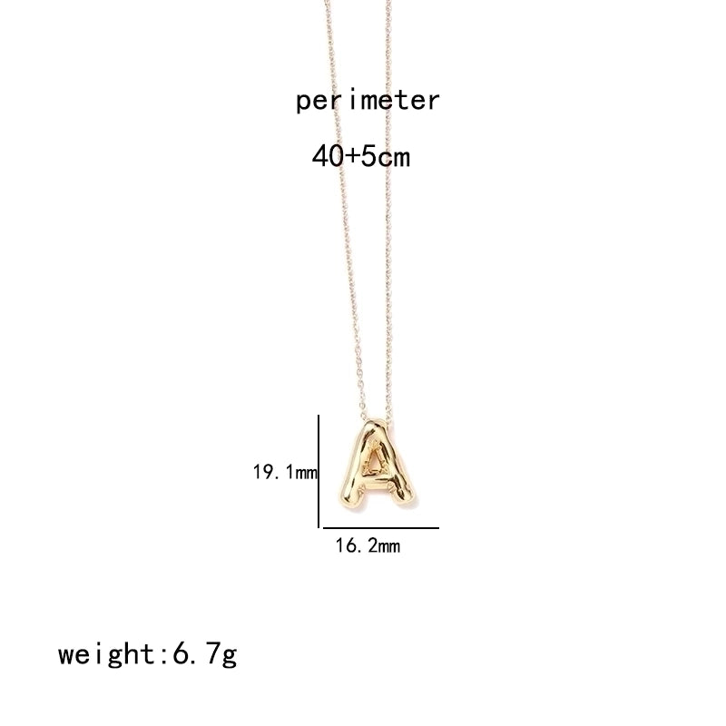 IG Style Minimalist Letter Stainless Steel Copper Polishing Plating Pendant Necklace