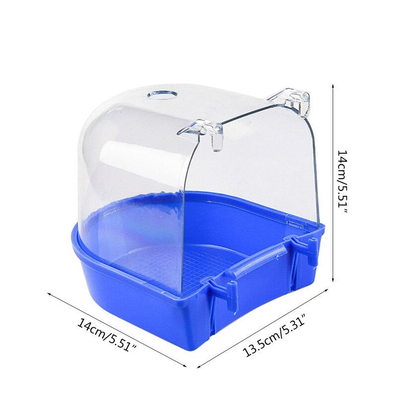 Transparent Bird Bathing Cage Box