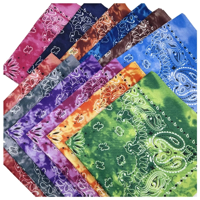 Unisex Hip-Hop Tie Dye Polyester Kerchief