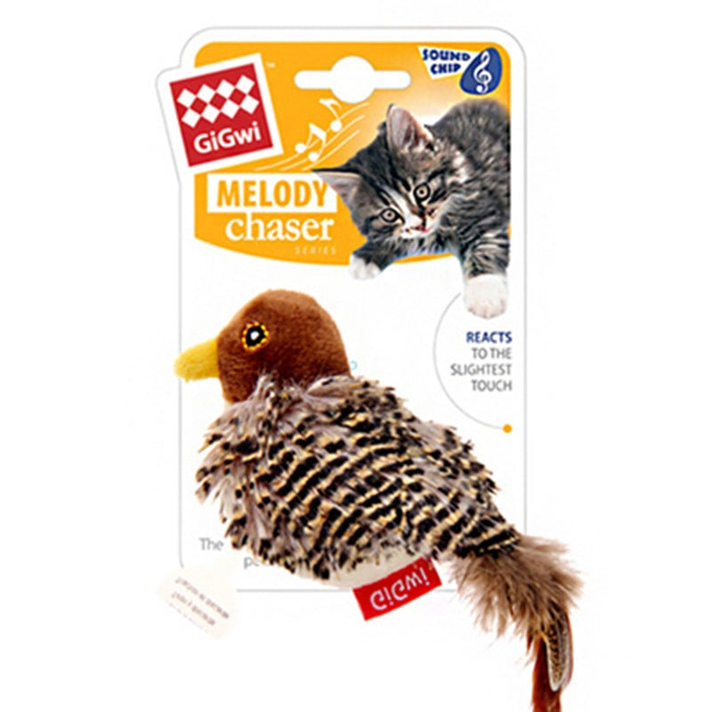 Cat Toys Dazzling Prey Series Sound Toys Touch Induction Cricket Bird Hedgehog Parrot