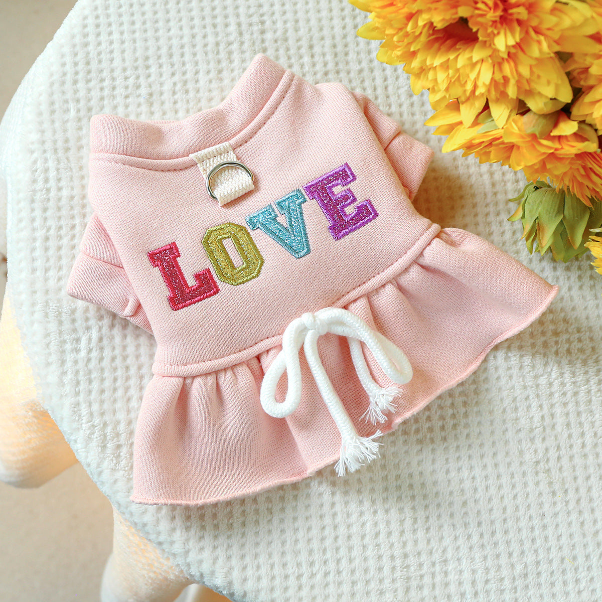 Love Letter Printed Dog Cat Dress Harness