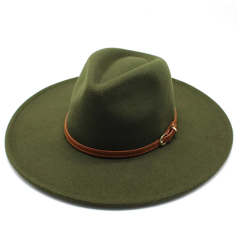 British Style Hat Harajuku Style 9.5cm Large Edge Woolen Top Hat For Men And Women Warm Jazz Hat For Autumn And Winter