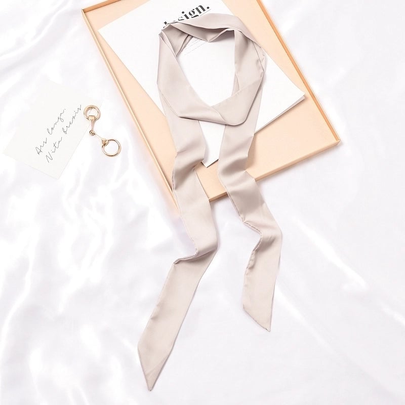 Women's Fashion Solid Color Satin Silk Scarves