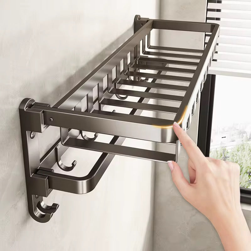 Multifunctional  Aluminum Bath Towel Shelf Storage Rack Set Bathroom Storage Rack