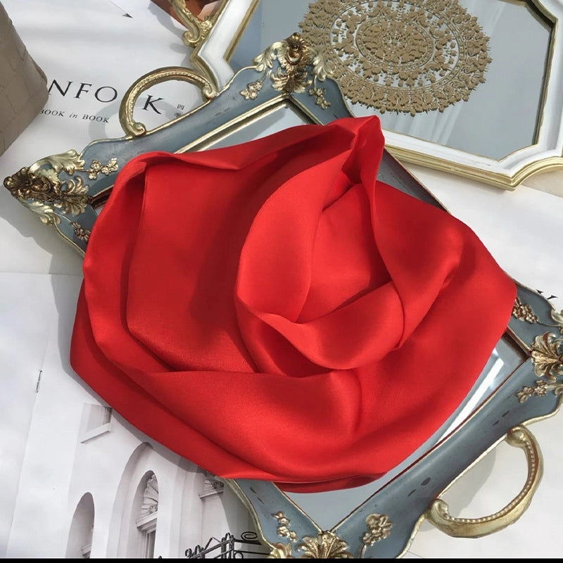Women's Minimalist Classic Style Color Block Silk Silk Scarf