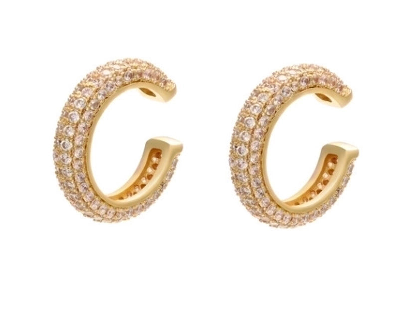 Fashion Geometric Plating Copper Zircon Copper Earrings