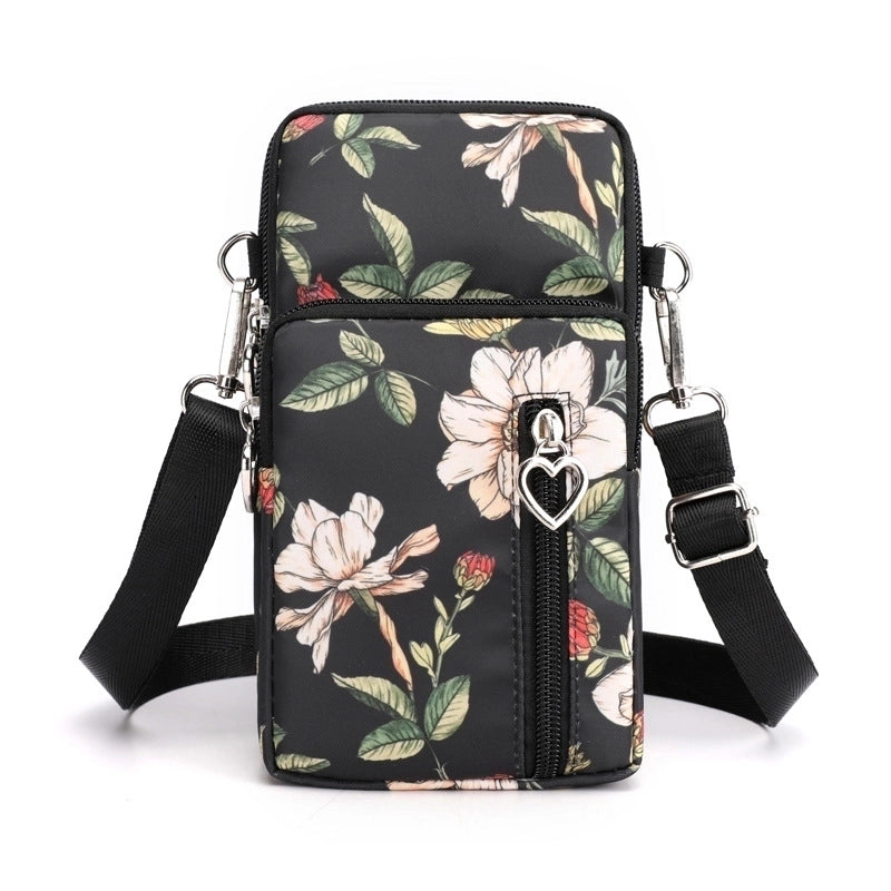 Women'S Nylon Solid Color Fashion Zipper Phone Wallet
