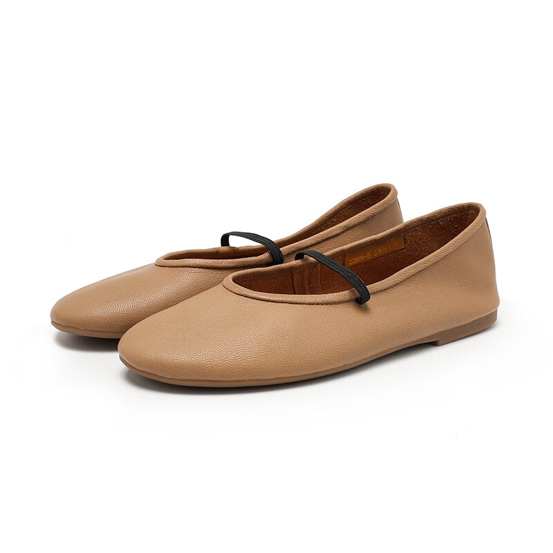 Studio Round Toe Soft Leather Casual Flats in 11 Colors