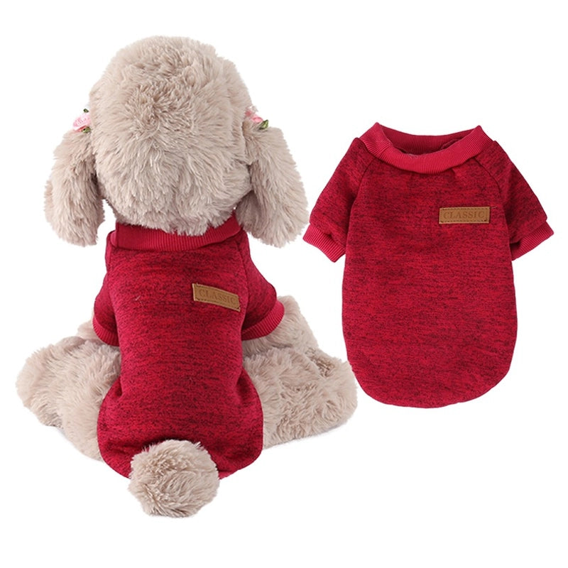 Casual Warm Starling Schnauzer Cat Small Dog Puppy Internet Celebrity Comfortable Fleece Autumn And Winter Clothes Hair-free Cat And Dog Clothes