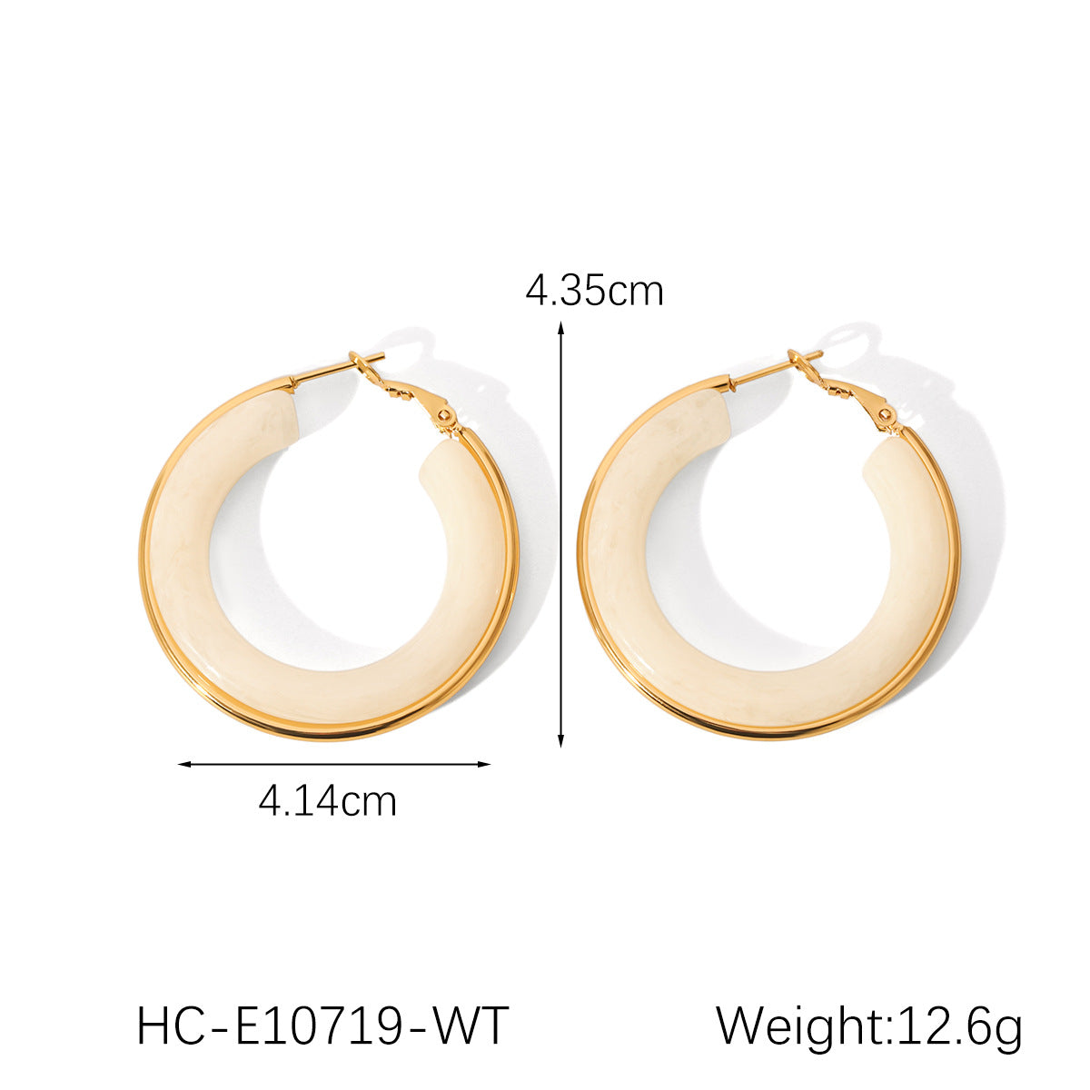 Retro Style Stainless Steel Earrings Resin Earrings Female Earrings Niche Design
