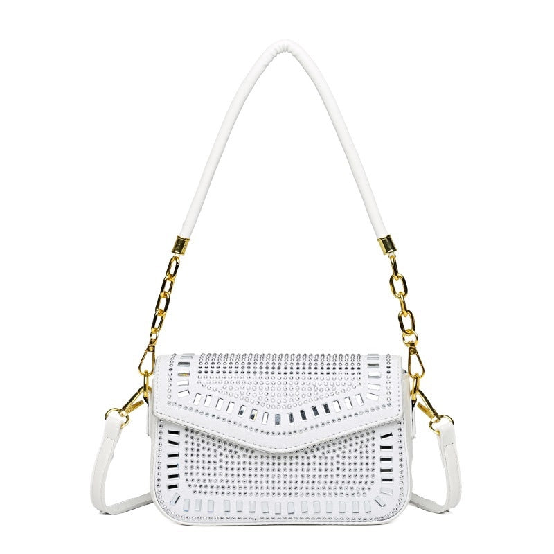 Women's Medium Pu Leather Solid Color Streetwear Lock Clasp Crossbody Bag