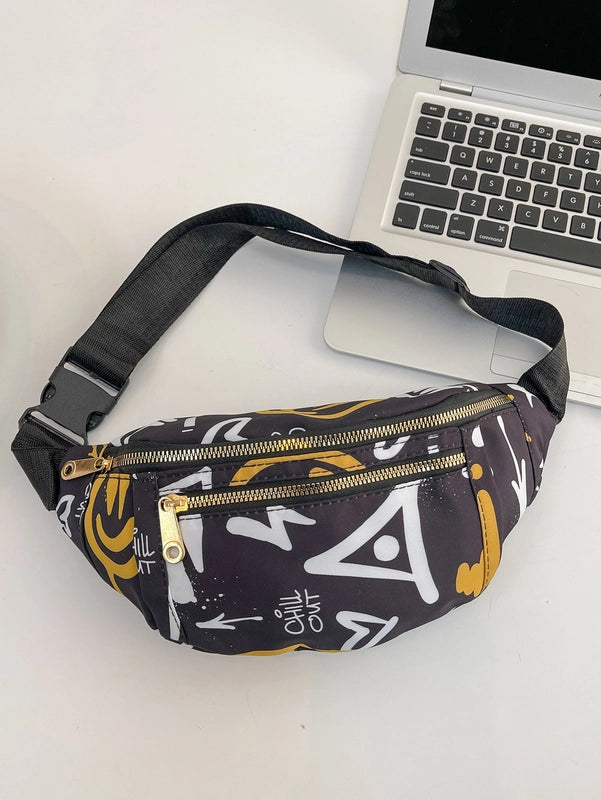Women's Streetwear Solid Color Nylon Waist Bags