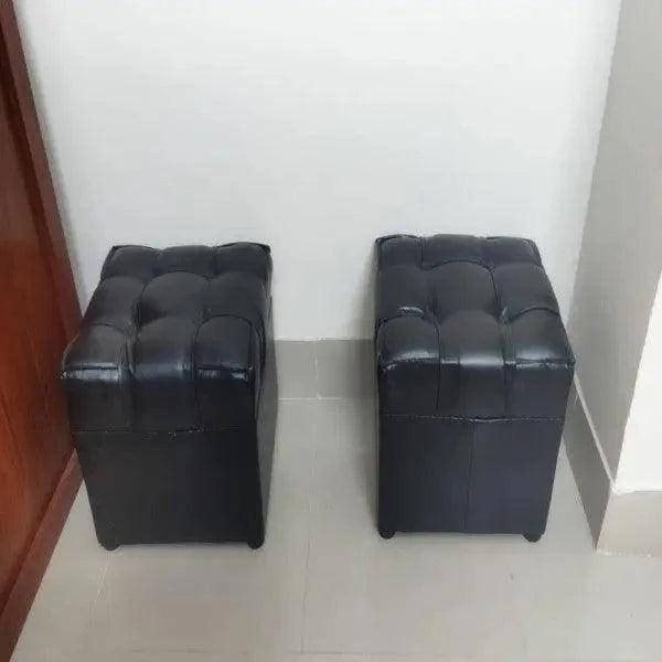 Square Shape PU Leather Rest Stool 13