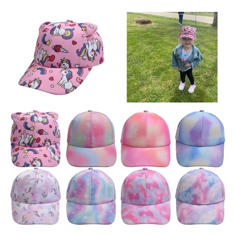 Children Unisex Basic Minimalist Gradient Color  Printing Ivy Cap