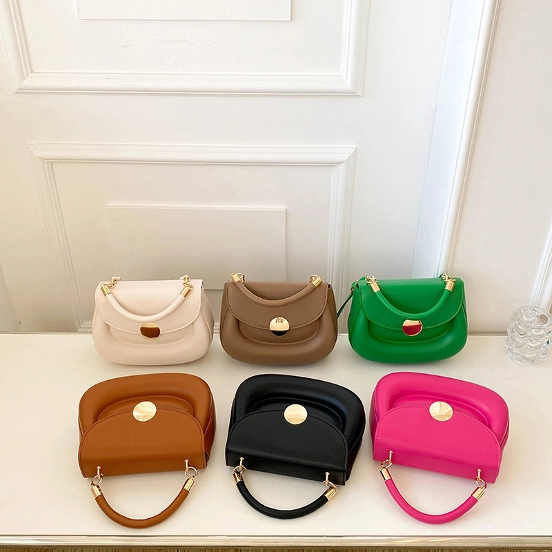 Women's Small Summer Pu Leather Streetwear Square Bag