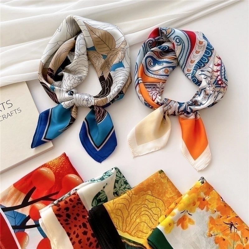 Women's Elegant Color Block Polyester Printing Scarves & Gloves