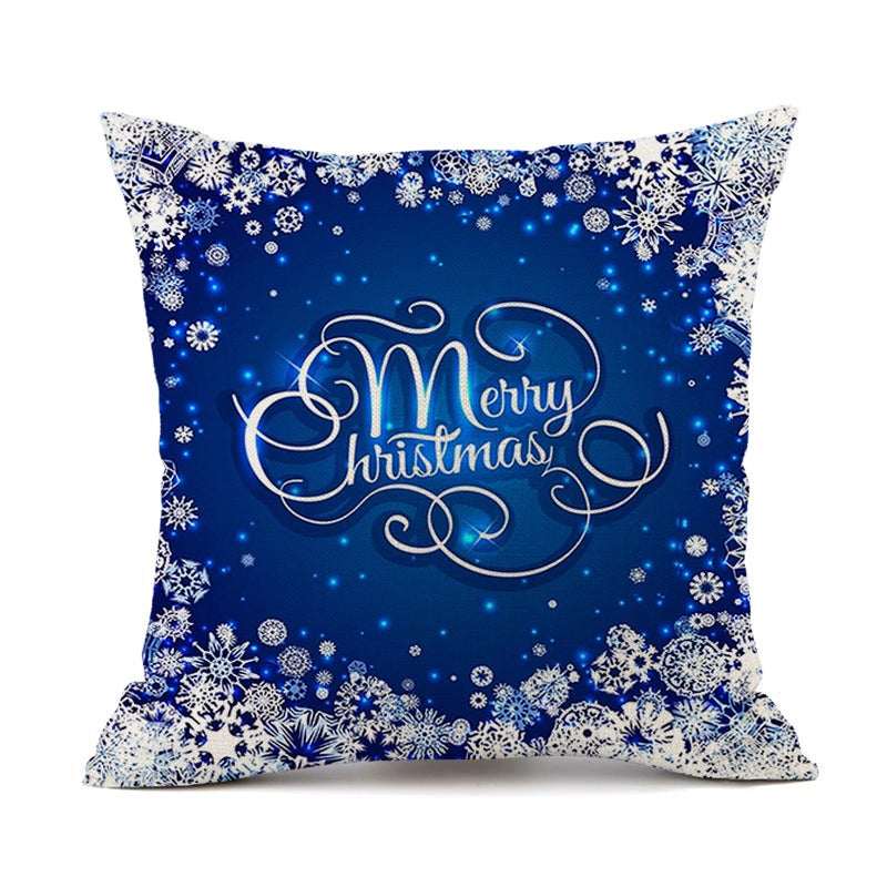 Christmas Casual Classical Vacation Snowflake Linen Pillow Cases Couch & Sofa Decor