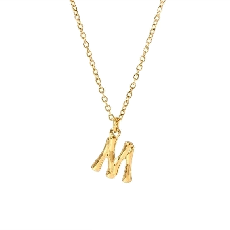 304 Stainless Steel 18K Gold Plated Minimalist Plating Letter Sweater Chain