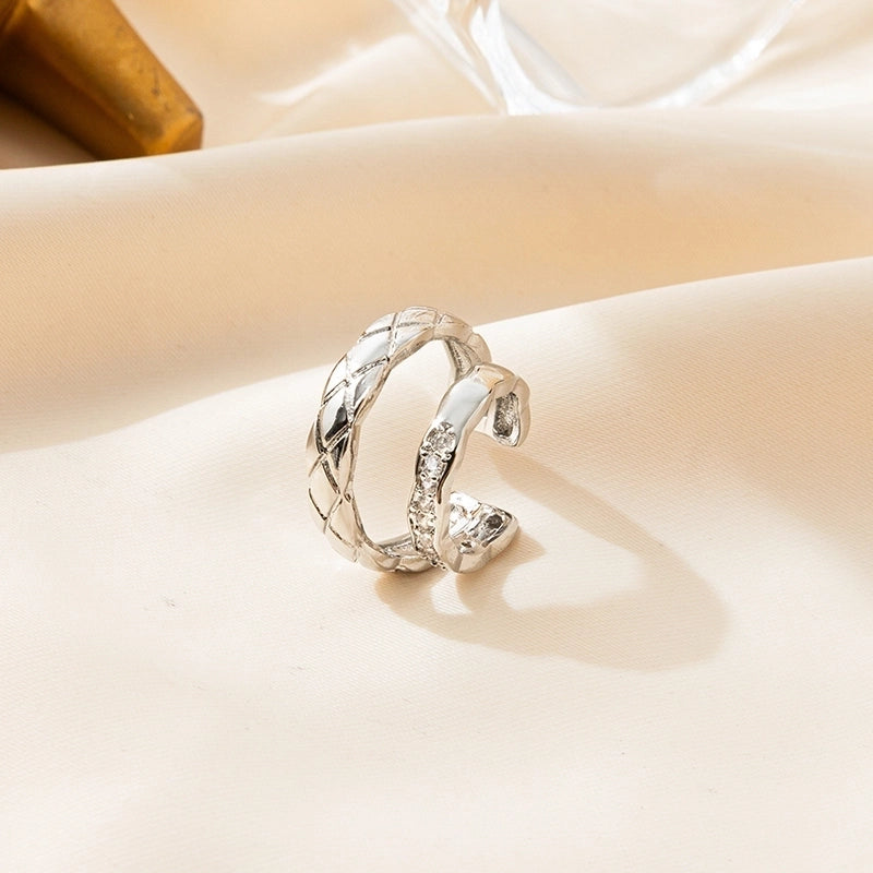 1 Piece Elegant Luxurious Geometric Plating Copper Zircon Ear Cuffs