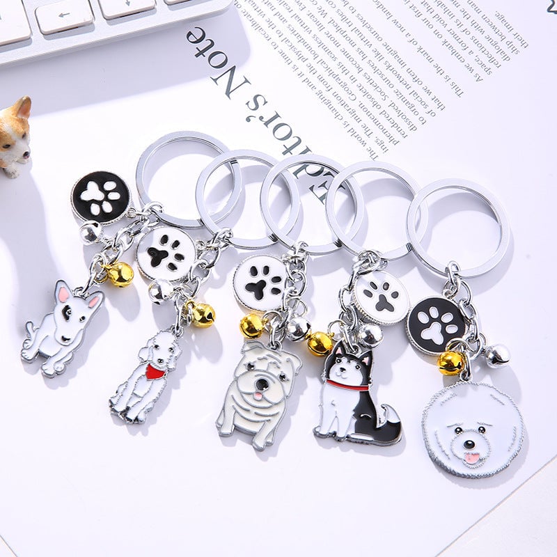 Personalized Dog Pattern Keychain