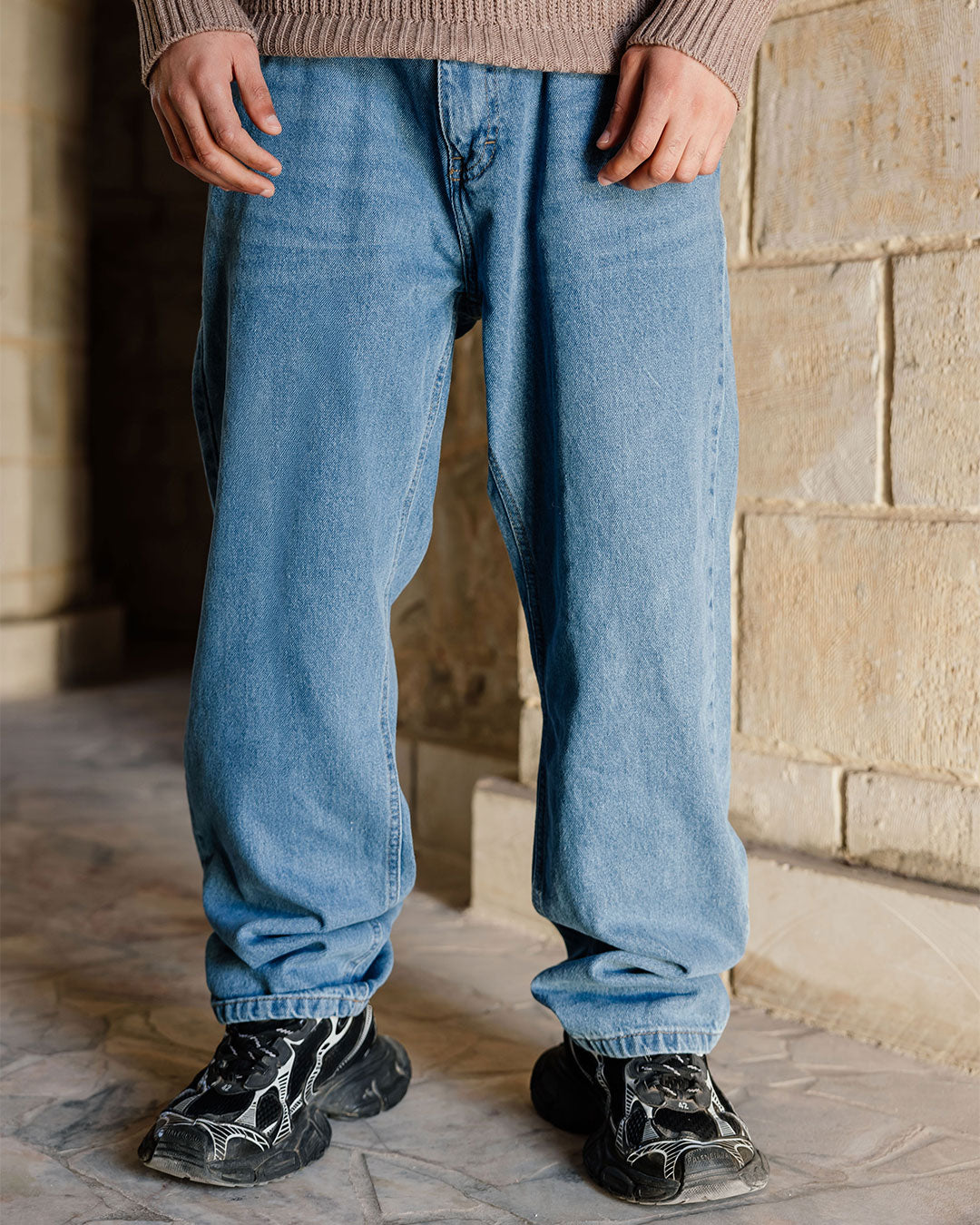 Relaxed Fit Men Jeans Pants