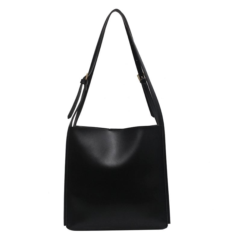 Women's All Seasons Pu Leather Solid Color Streetwear Square Open Shoulder Bag